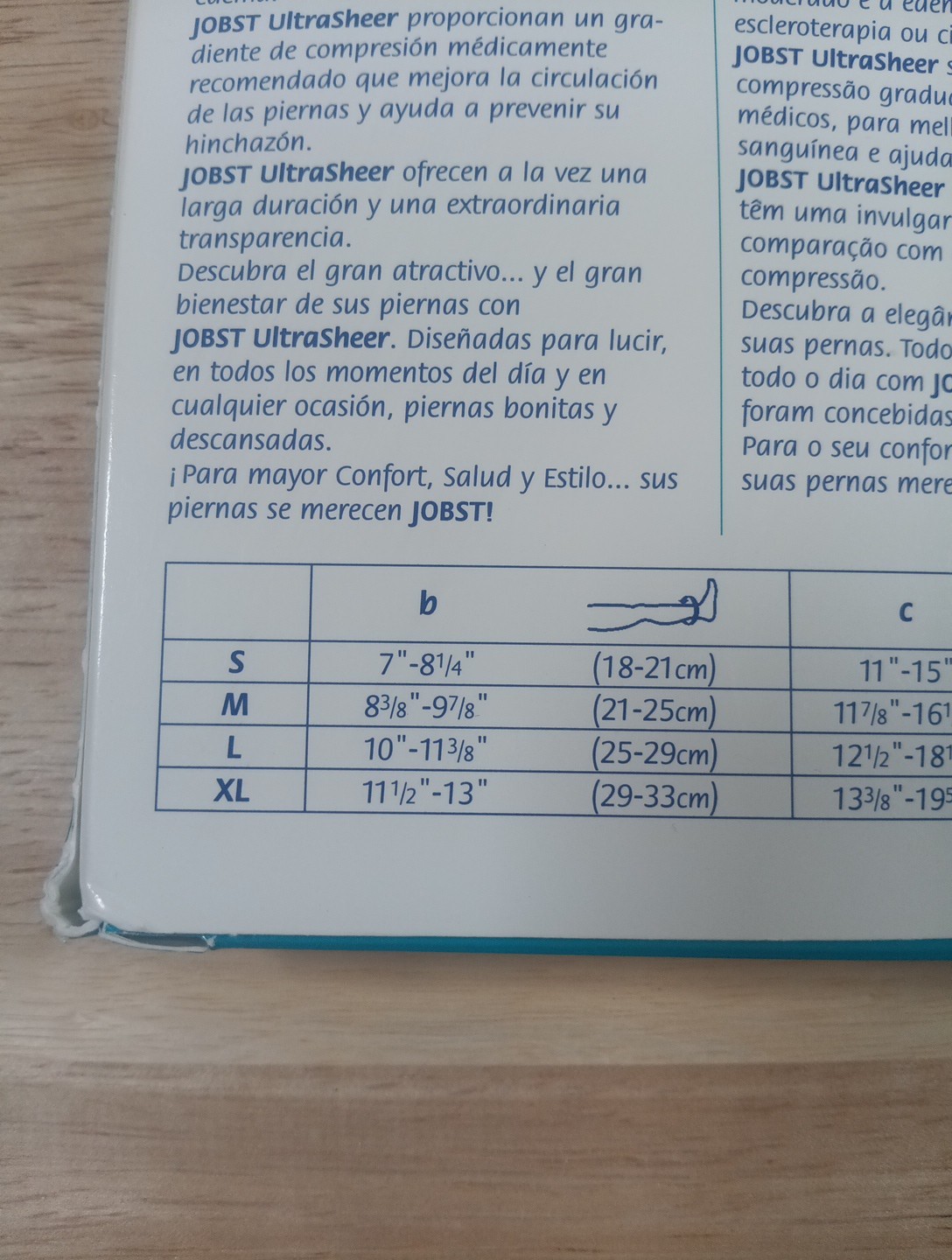 2 Pair Jobst Ultra Sheer Knee High Stockings Size Medium Sun Bronze New Open Box