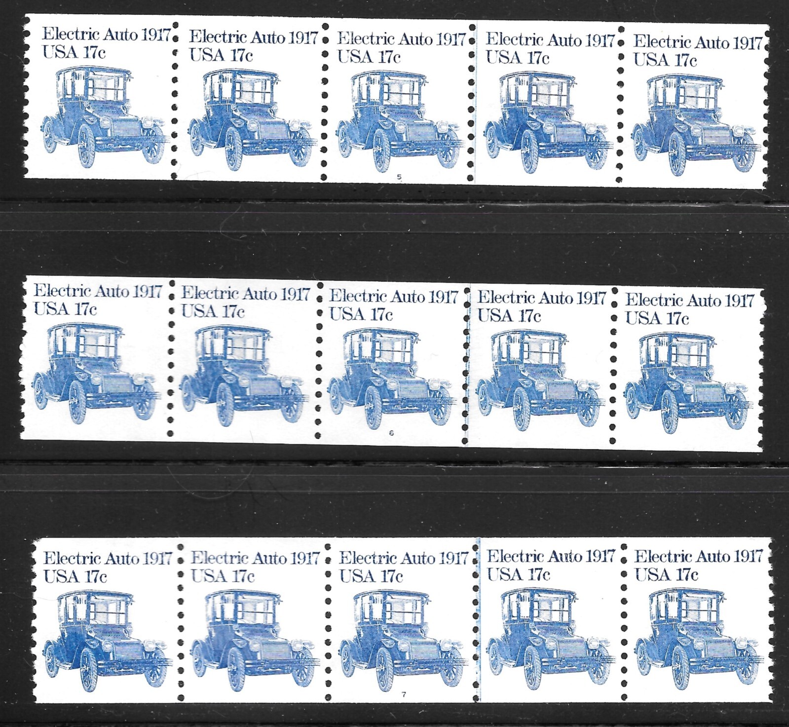 Scott # 1906-1906a 17c Auto PNC5s, Complete SET of 22, QUALITY! Cat.-$377.75