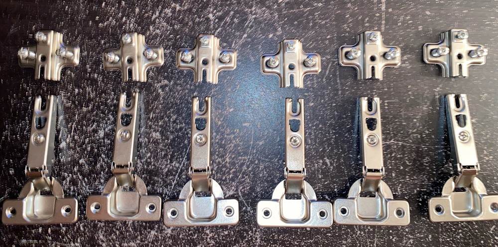 6 Cabinet Hinges With Base Plates