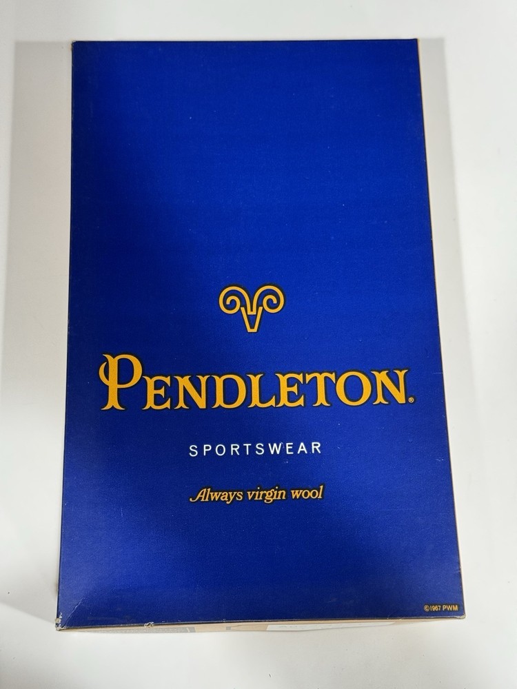 Vintage Empty Pendleton Clothing Box “Always Virgin Wool” 1967