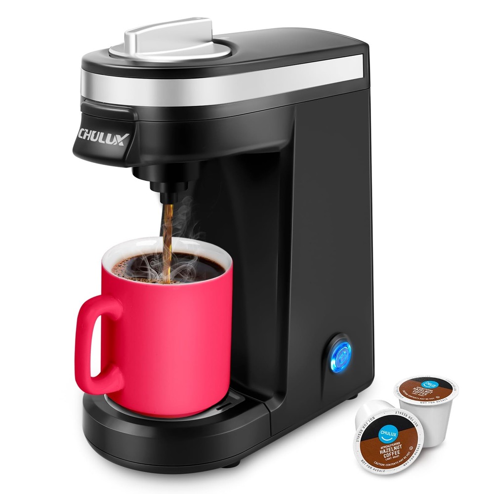 Single Serve Coffee Maker for Capsule and Ground Cup Machine Black