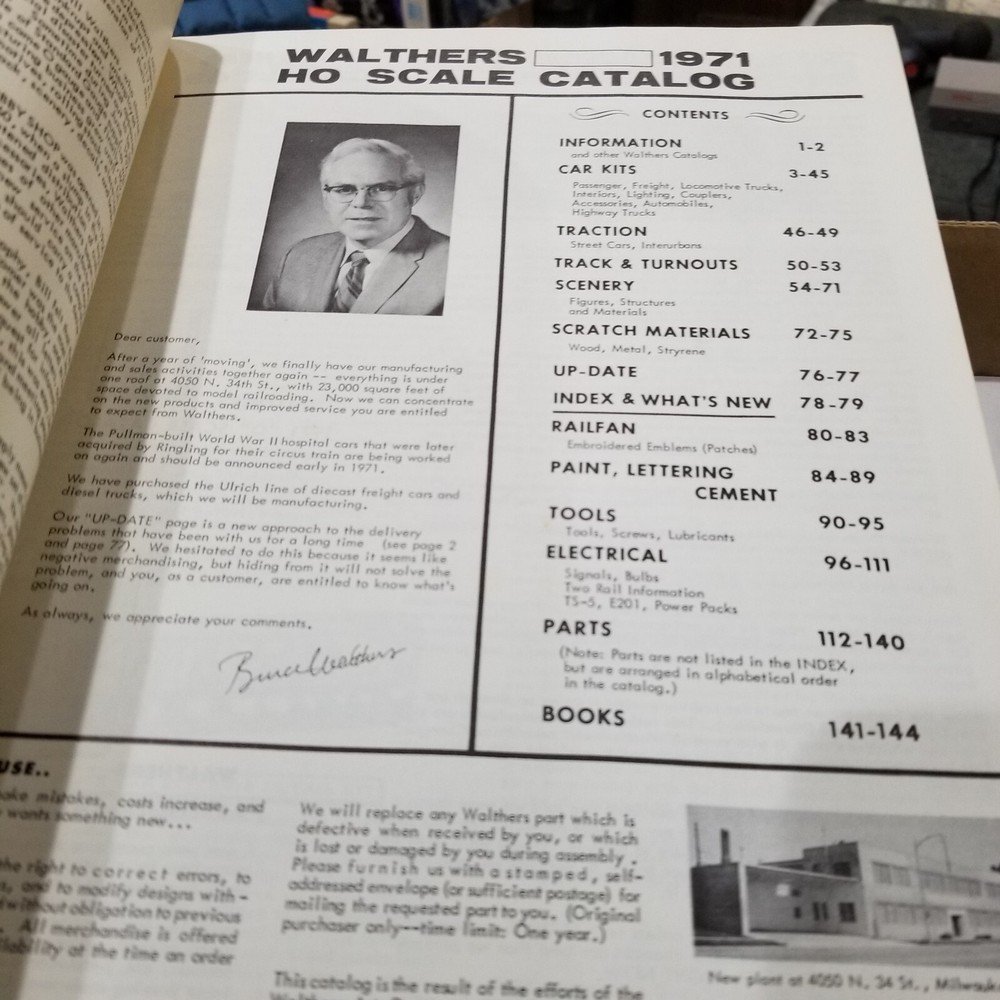 1971 Walthers HO Train Scale Catalog Reference Book