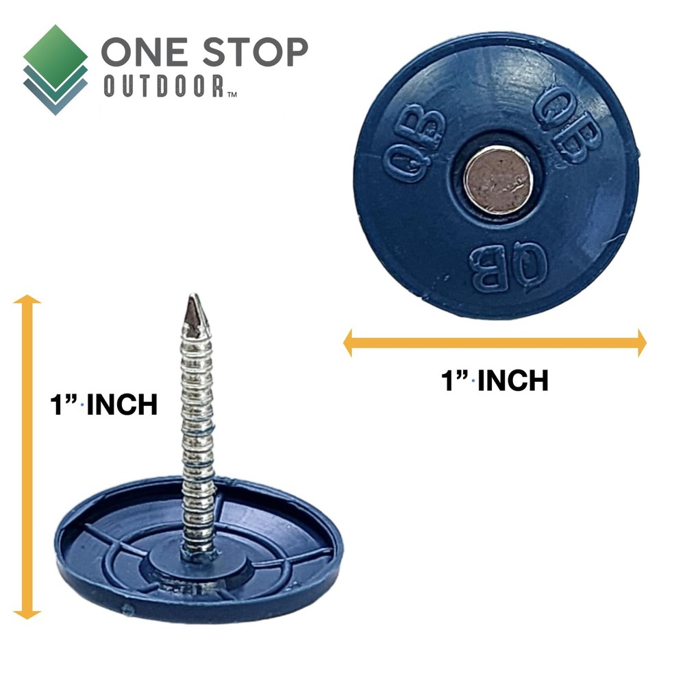 250-Pack Professional Roofing Nails 1 Inch Galvanized Plastic Cap -...