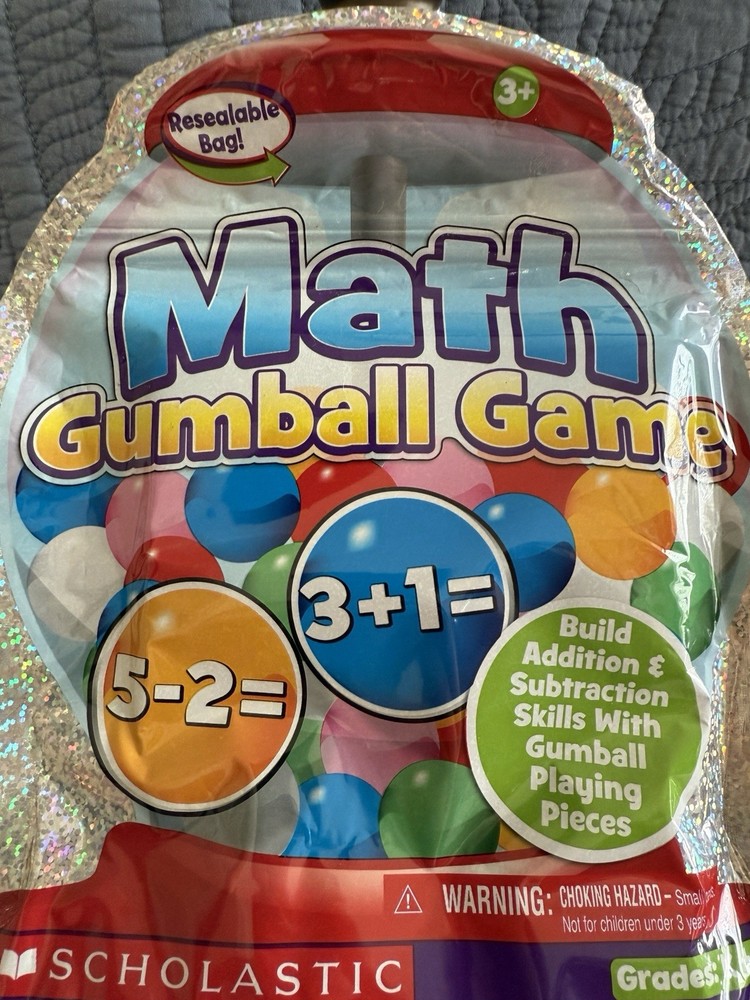 Scholastic Math Gumball Game New In Package Learning