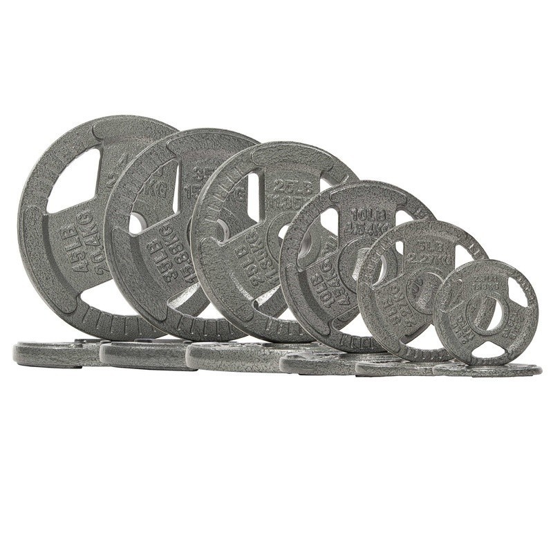 50lb Olympic Cast Iron Weight Plate Durable Rust Resistant Fitness Plates New