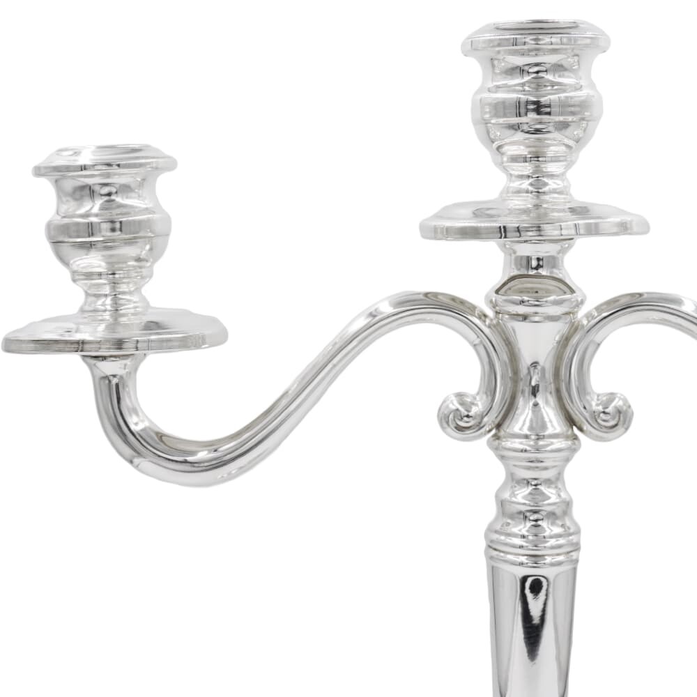 Solid Silver Three Armed Candelabra