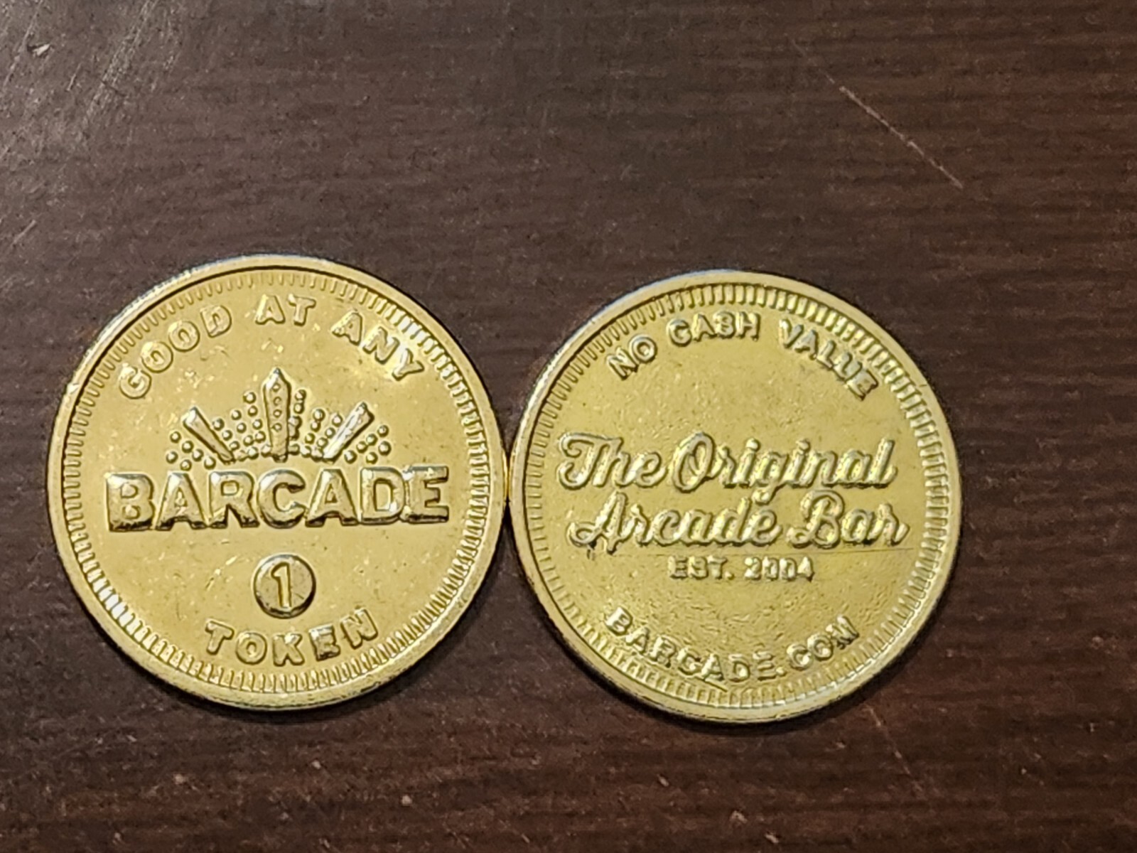 Barcade Brass Arcade Tokens - Size 0.900" Lot of 50 Tokens