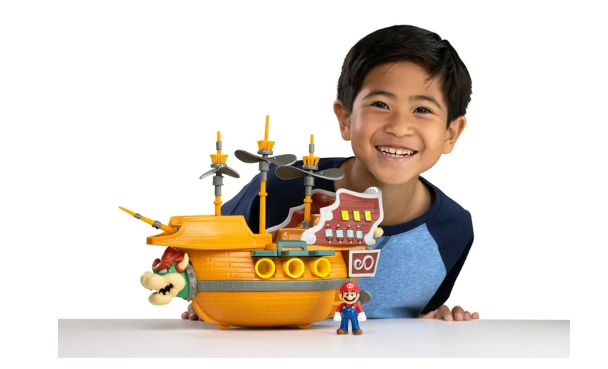 Nintendo Super Mario Deluxe Bowsers Airship 2.5 inch Action Figure Playset