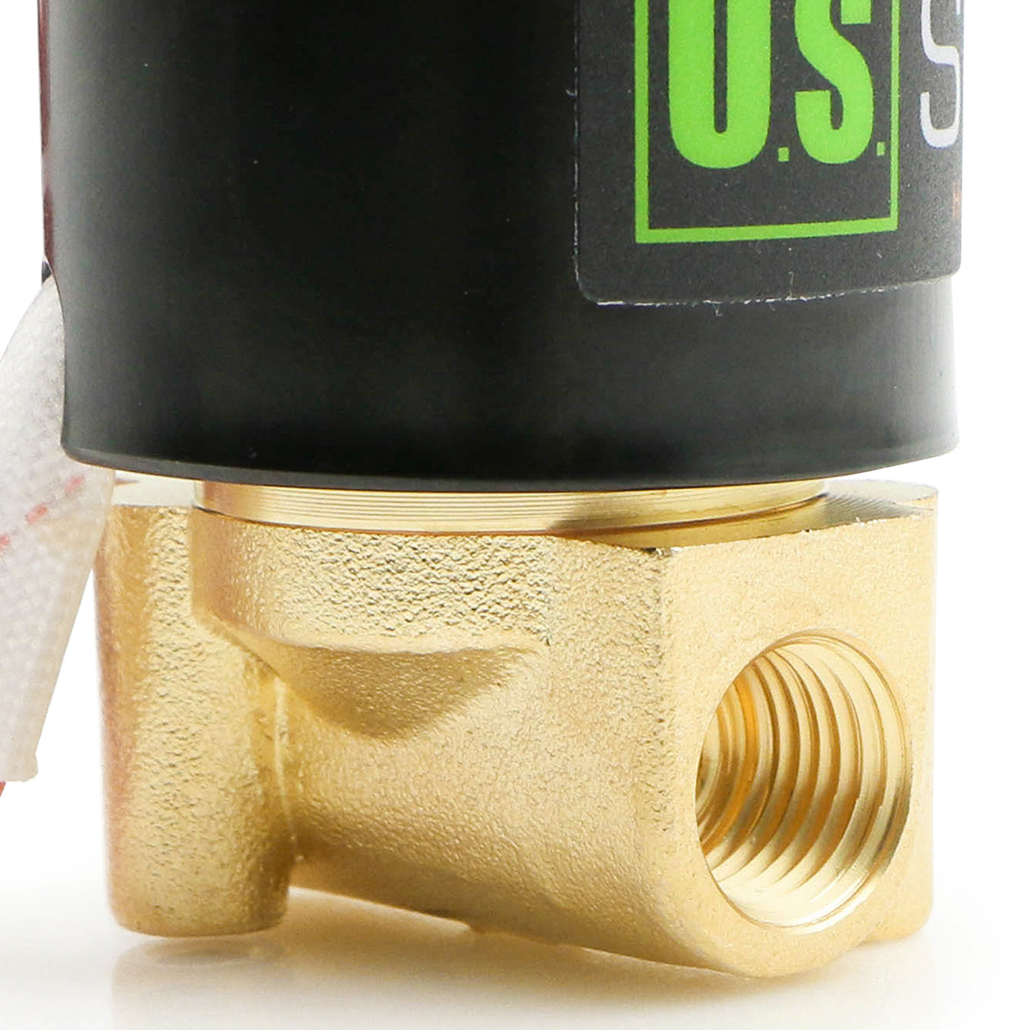 U.S. Solid Electric Solenoid Valve 1/4 inch Brass 12V DC