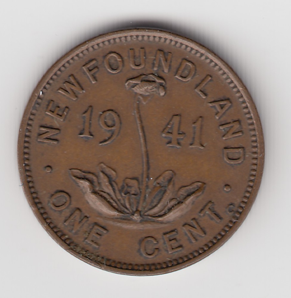 1941C Newfoundland One Cent - Re-engraved 1