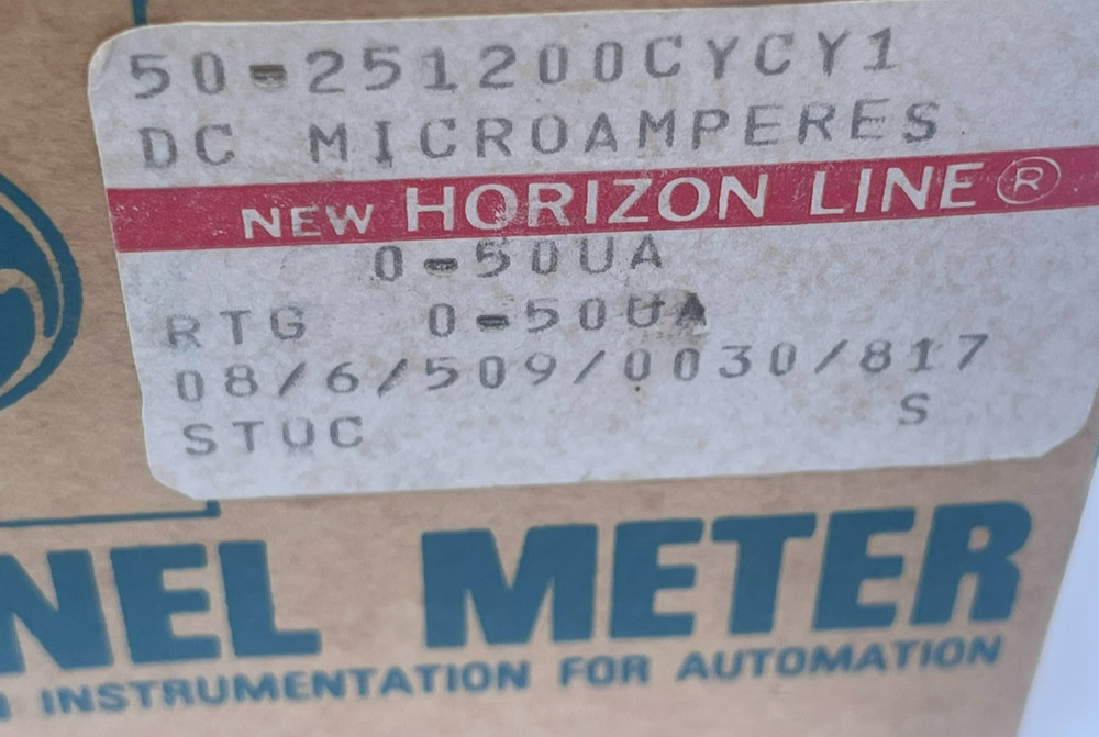 GE General Electric Panel Meter, D-C Microamperes, 0-50