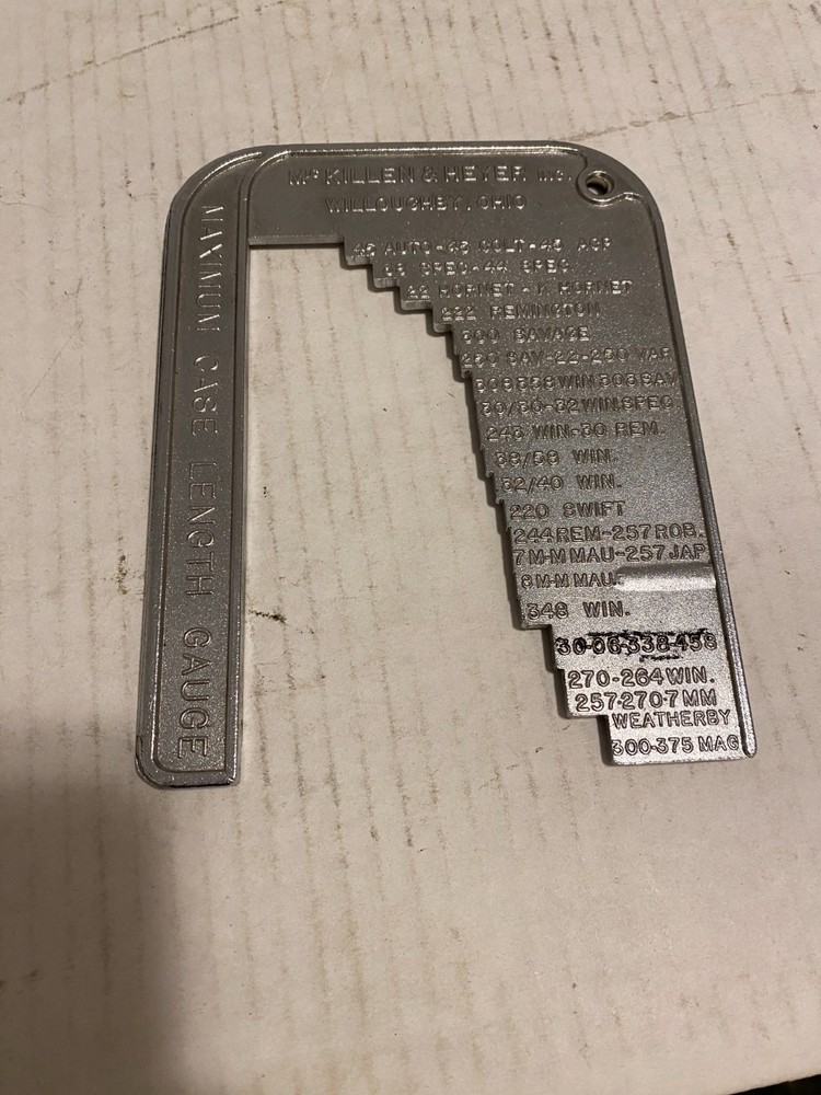 Vintage McKillen & Heyer Maximum Case Length Gauge