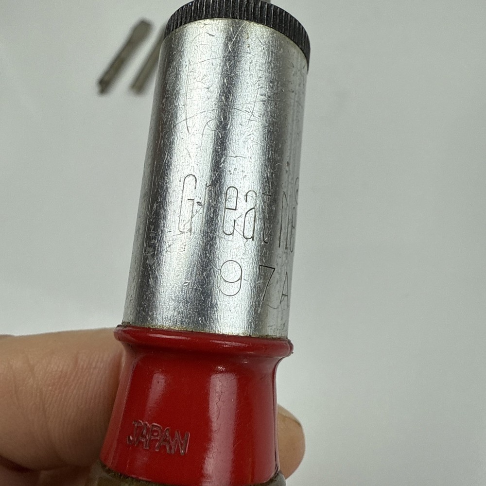 Push Drill, Great Neck, 97A, With Six bits, Vintage