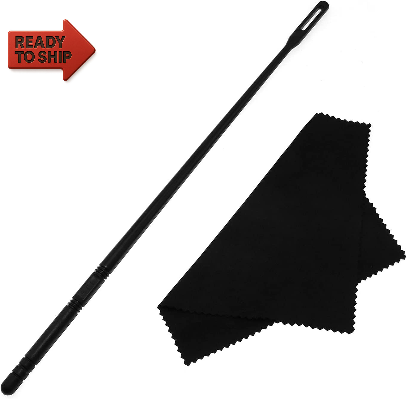 Flute Cleaning Rod with 3Pcs Cleaning Swabs Flute Cleaning Kit Flute Cleaner Fl