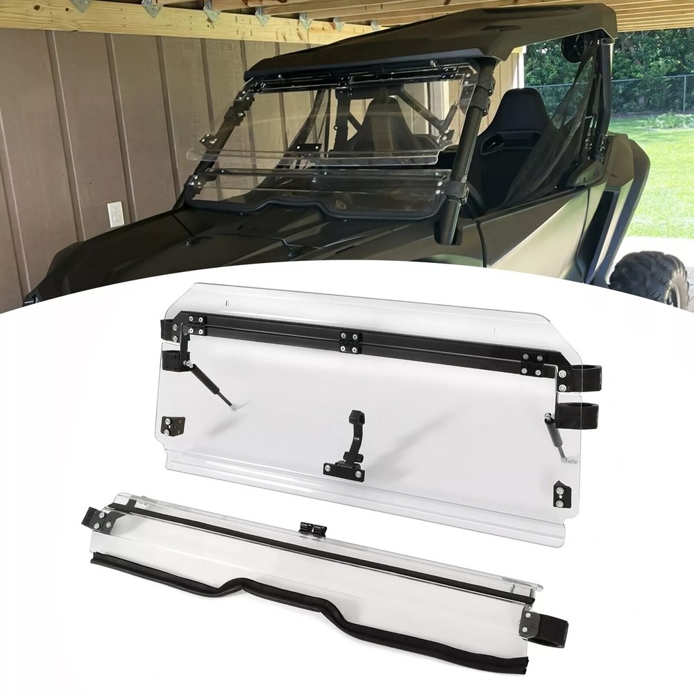 Hard Coated Windshield 2-IN-1 Flip Scratch Resistant For 2019+ Honda Talon 1000