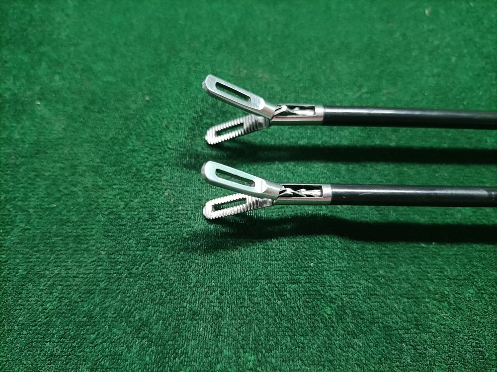 2pc Laparoscopic Monopolar Bowel Grasping Forcep 5mmx330mm Reusable Instruments