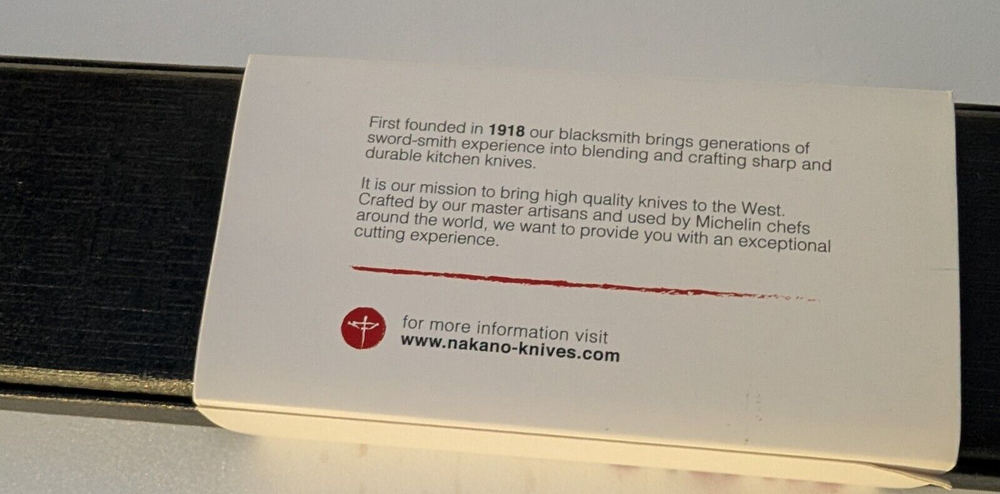 Nakano Classic Chef’s Knife