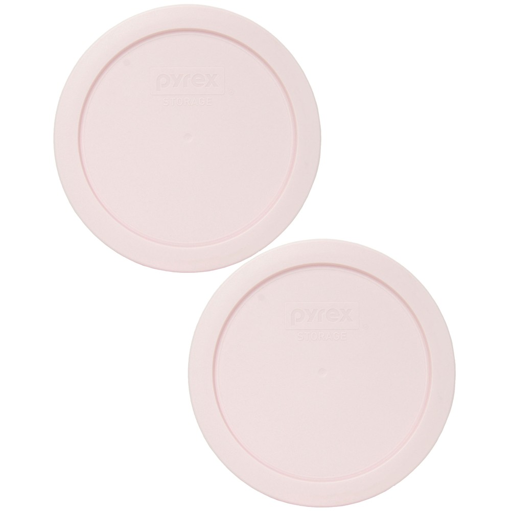 Pyrex 7201-PC Loring Pink Plastic Storage Replacement Lid Cover (2-Pack)