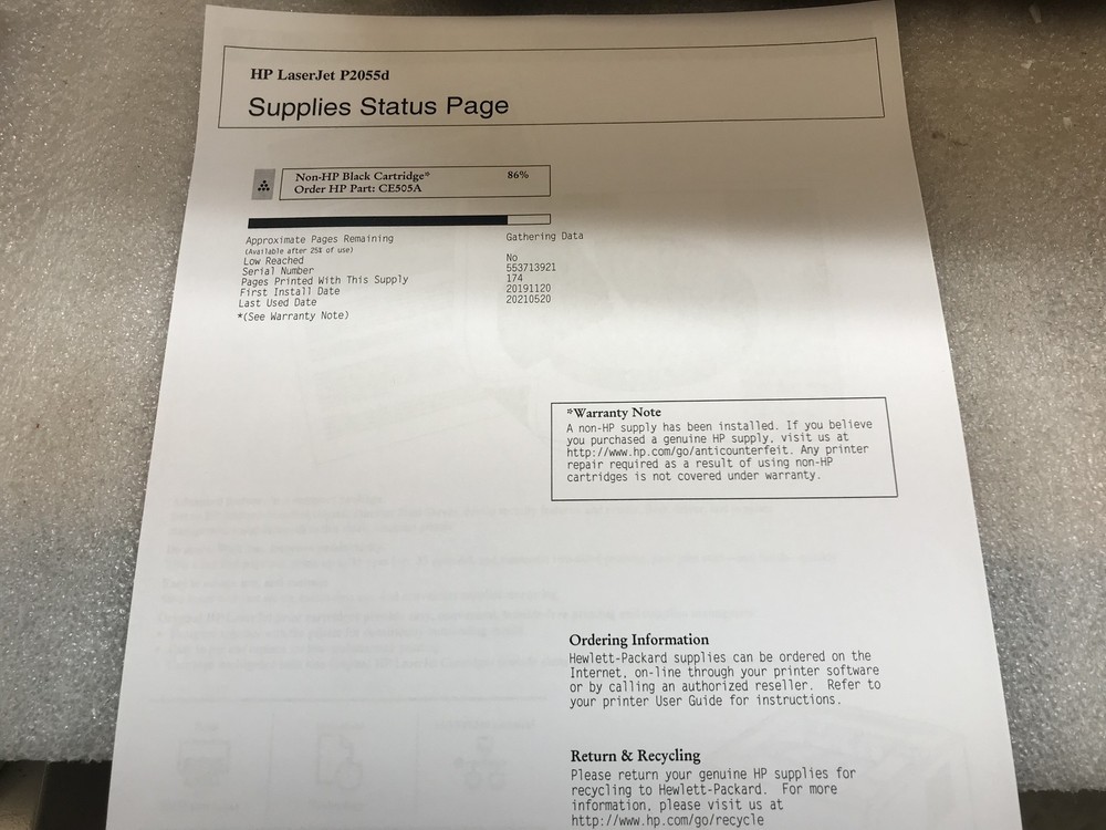 HP LaserJet P2055d Workgroup Laser Printer 9K Page Count Tested & Functional