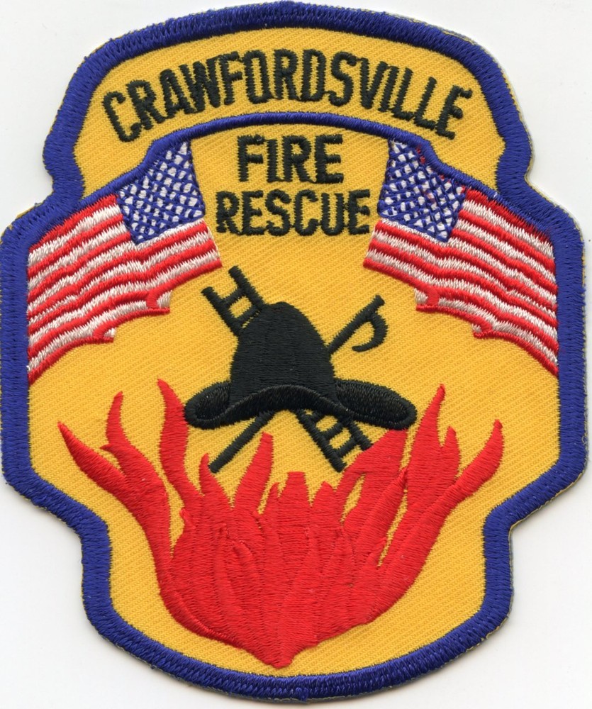 CRAWFORDSVILLE INDIANA IN Fire Rescue FIRE PATCH