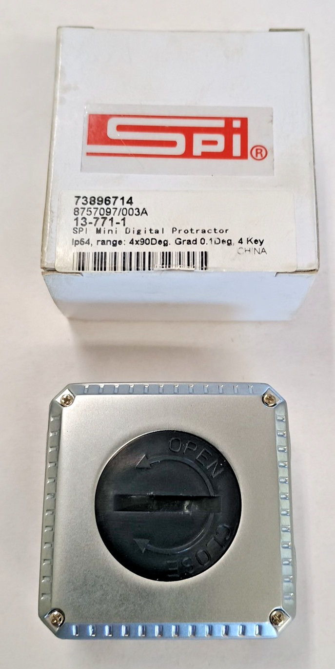 SPI Mini  Digital Protractor With Magnet Base 13-771-1 4 x 90 Deg