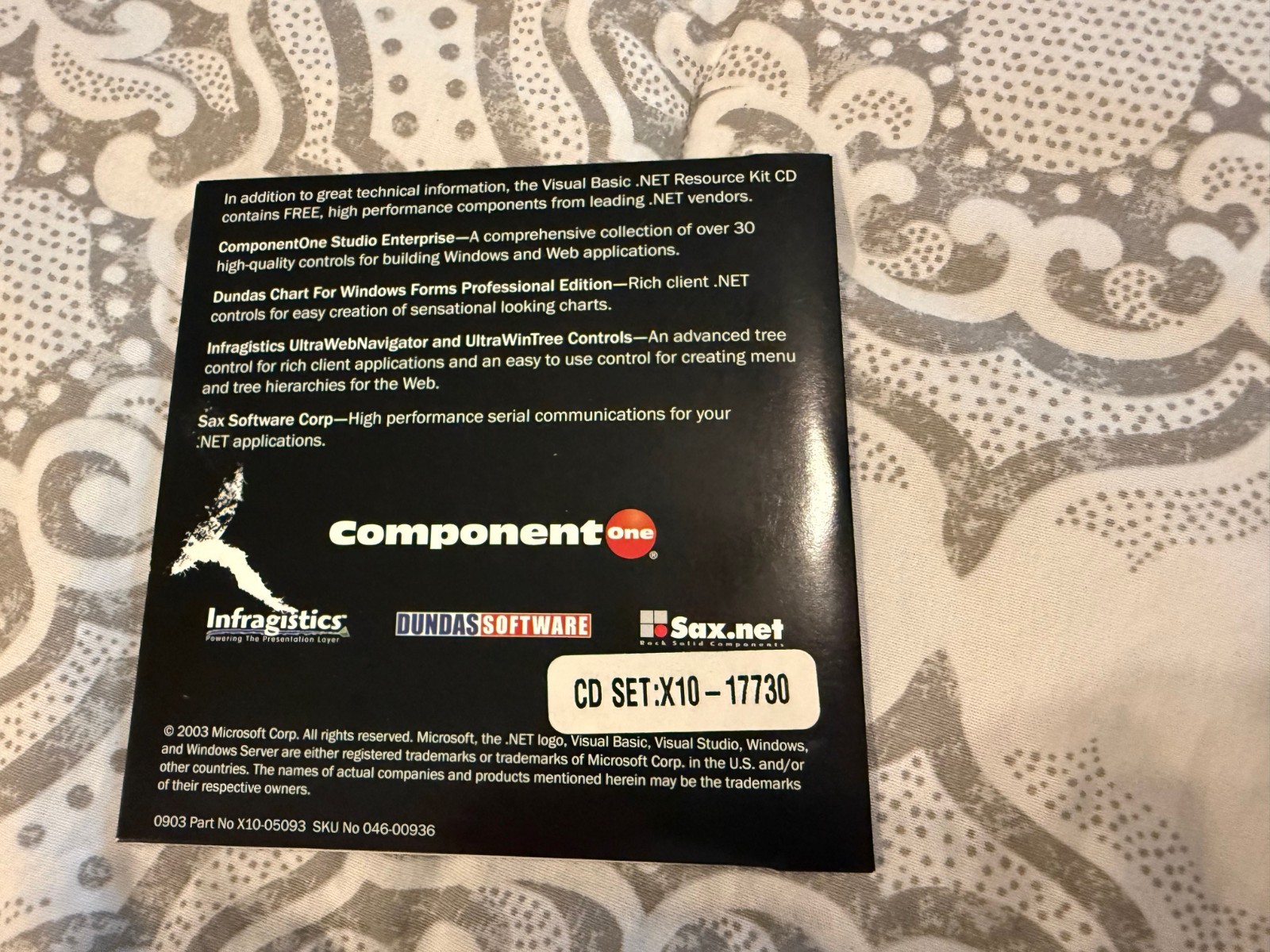 MICROSOFT VISUAL STUDIO.NET ACADEMIC, VERSION 2003 10 CD w/Product Key VG