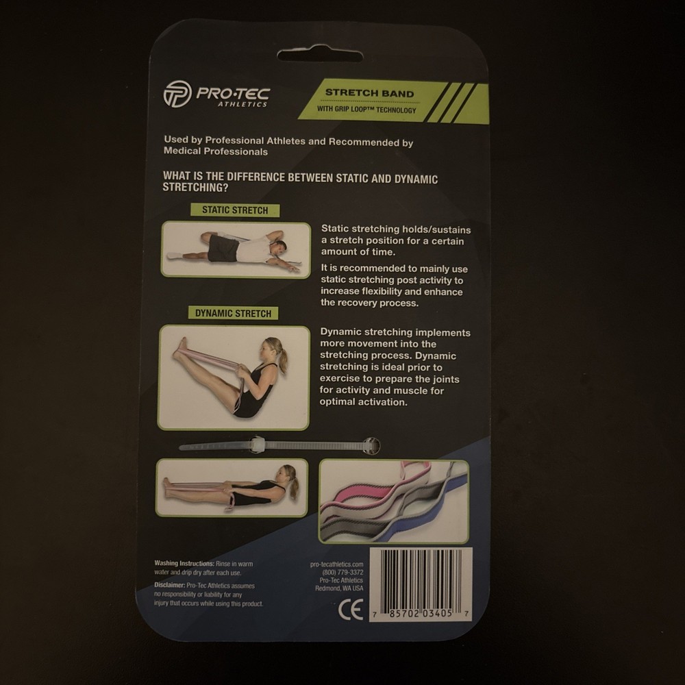 Pro-Tec Athletics Stretch Band with Grip Loop Technology (All Muscles)