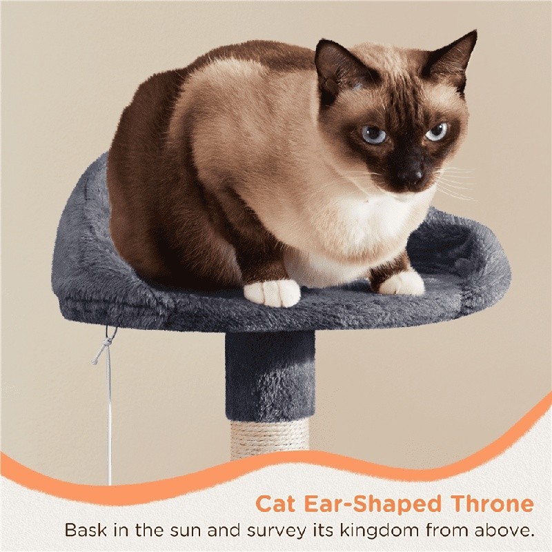 Multi Level Cat Tree Tower W/ Condo Basket Scratching Posts Plush Perches New