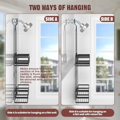 Adjustable Shower Caddy Hanging Rustproof Shower Caddy for Handheld
