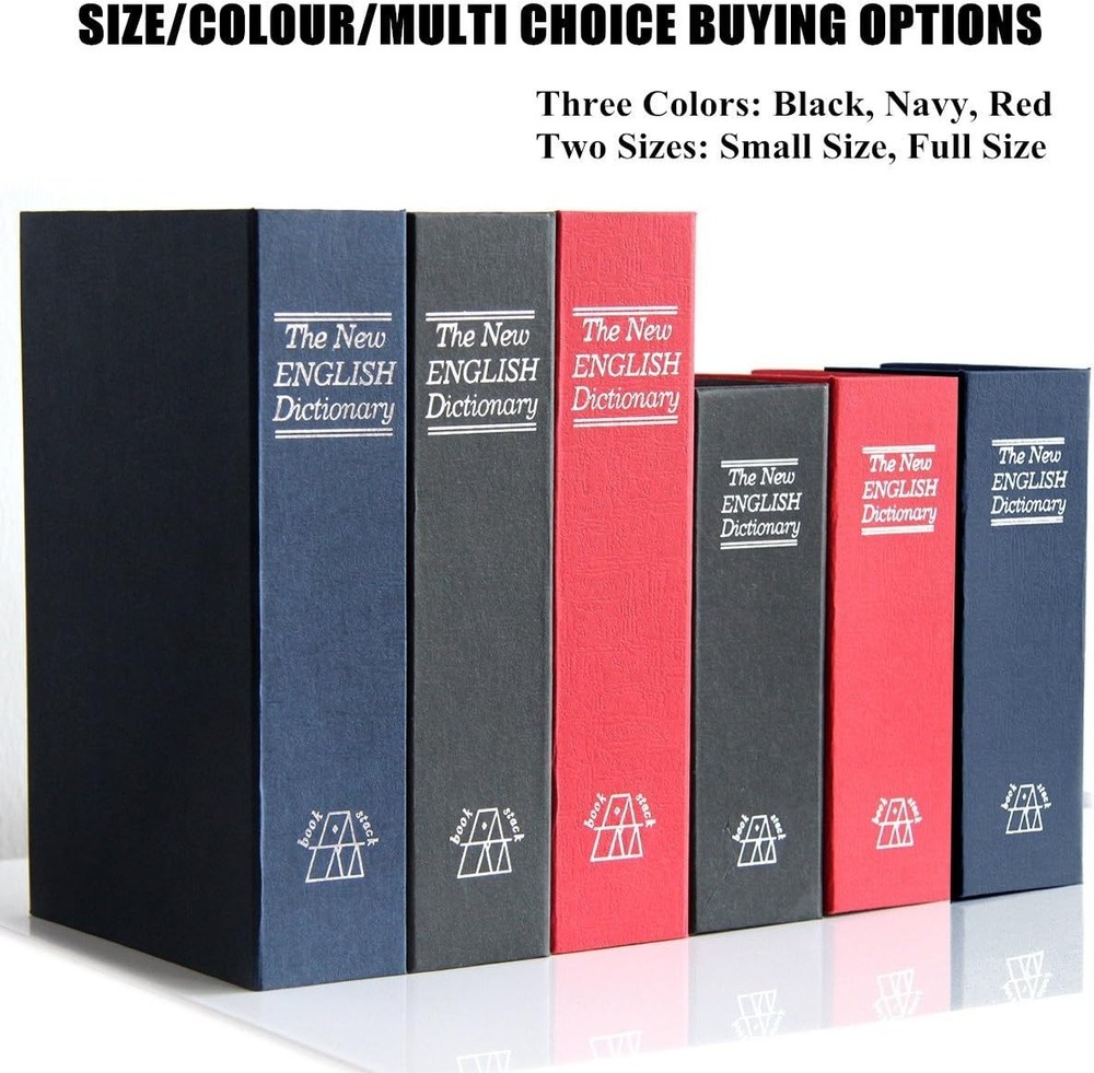 Compact Diversion Book Safe with Upgraded Combination Lock for Hidden Security