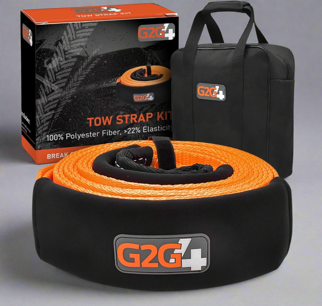 G2G4 Looped Tow Strap 20ft x 3" 35,000 LB Break Strength Off-Road Recovery 4WD