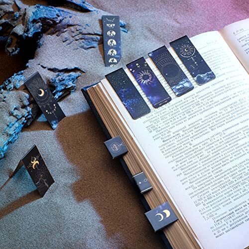 30 Pack Space Galaxy Magnetic Bookmarks Book Page Markers for Home Office