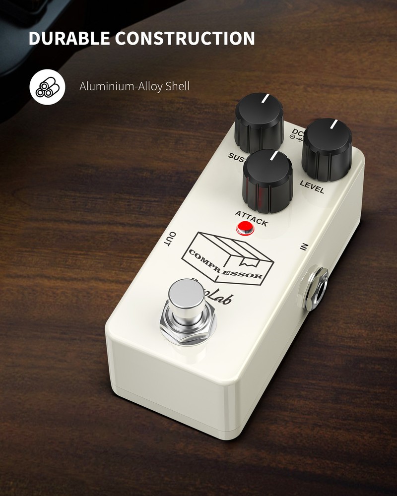 POGOLAB Compressor Pedal Guitar Pedal Compressor Mini Compressor Pedal