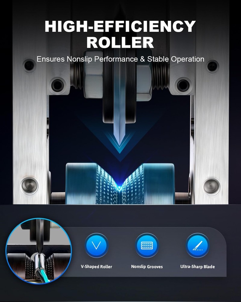 CREWORKS Manual Wire Stripper Machine, 0.06"-1" Wire Stripping Machine, Wire ...