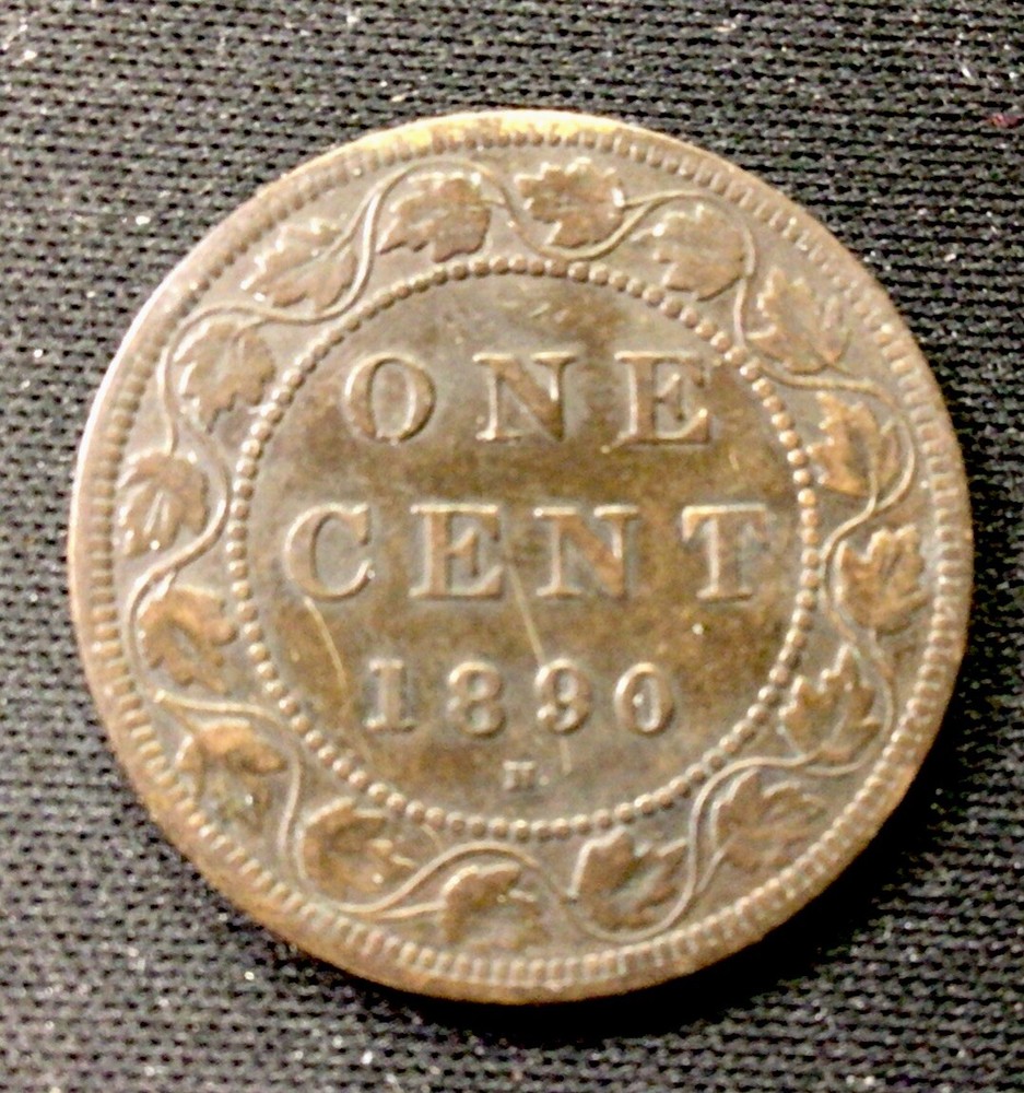 1890 H Canada 1 Cent! Repunced/Flying “I”! ENN Coins