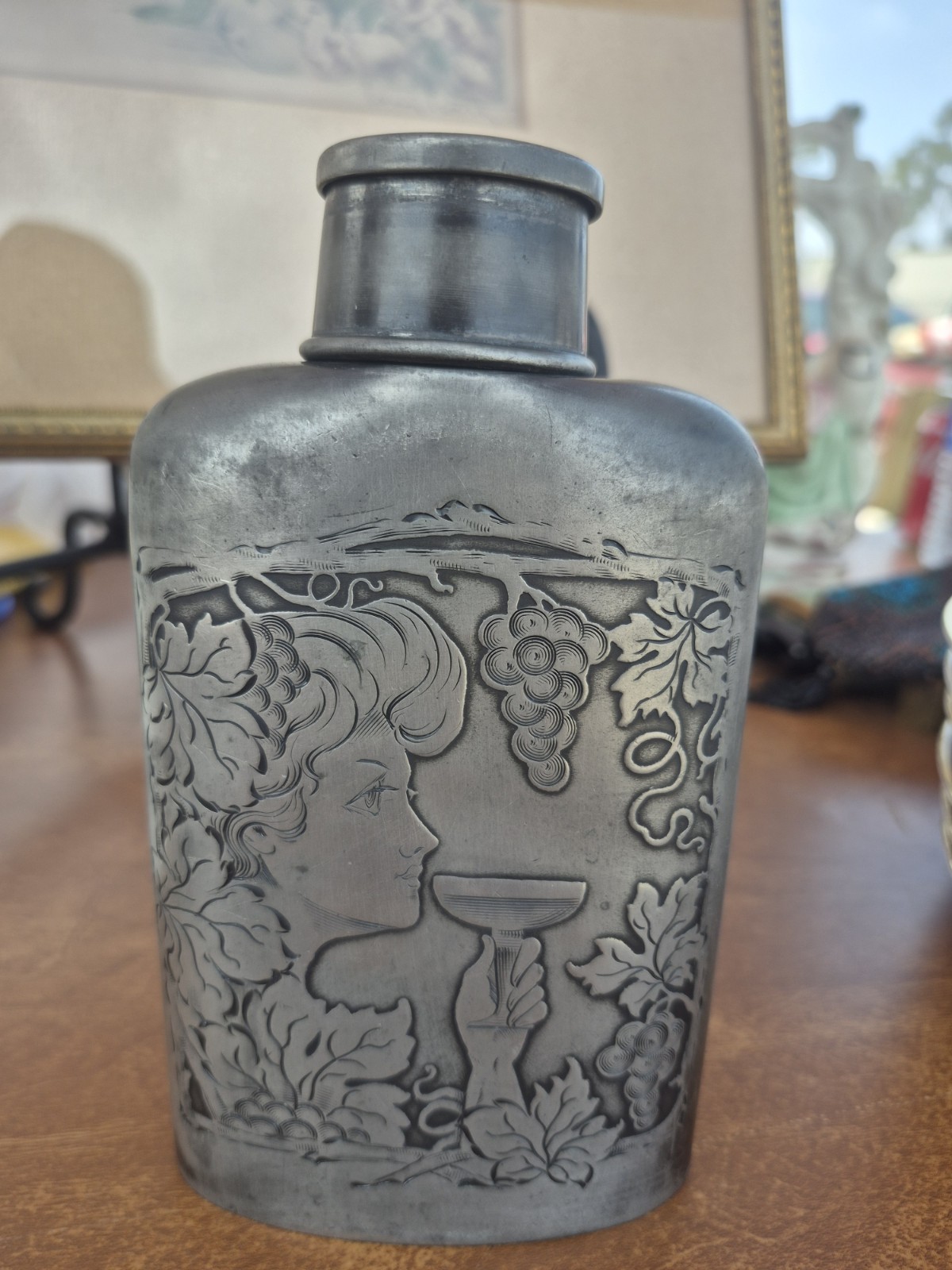 Antique Art Nouveau Flask