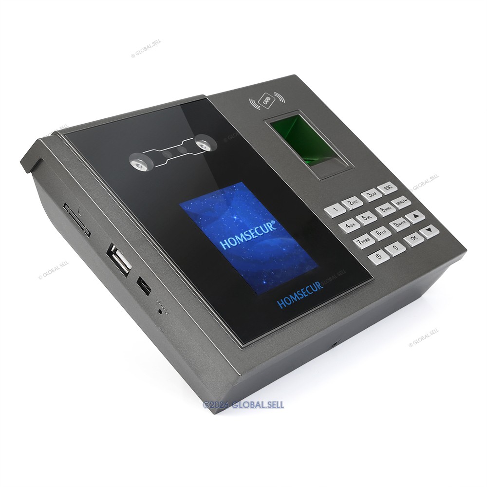 HOMSECUR Smart Attendance Gate System Time Clock Biometric Punch and IC Support