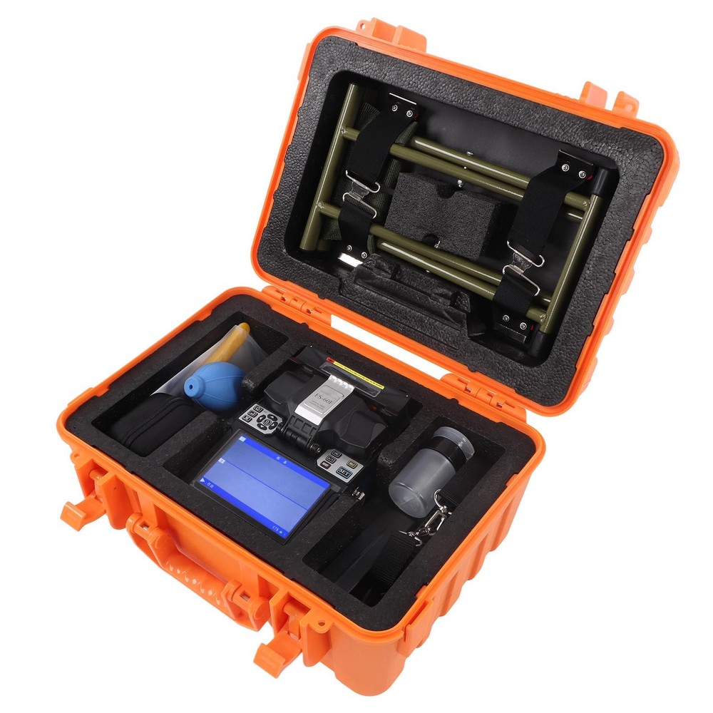 Fusion Splicer Machine Automatic Optical Fiber Cleaver Welding Toolbox Tool Kit