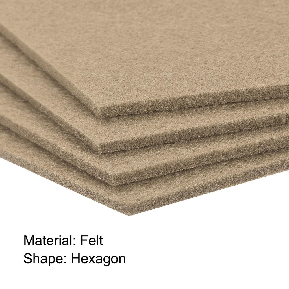Felt Coasters 4pcs Hexagonal Beige Tampons