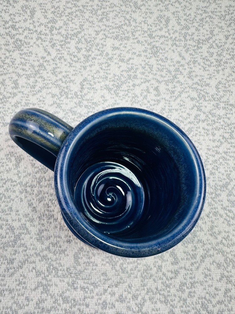 US Army INSCOM Intelligence & Security Command Grey Fox Pottery Mug Blue Glaze