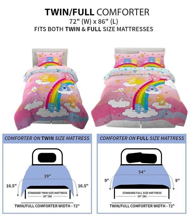 Care Bears "Walk on Sunshine" Kids Reversible Bed Set-W84633208556, W84618150396