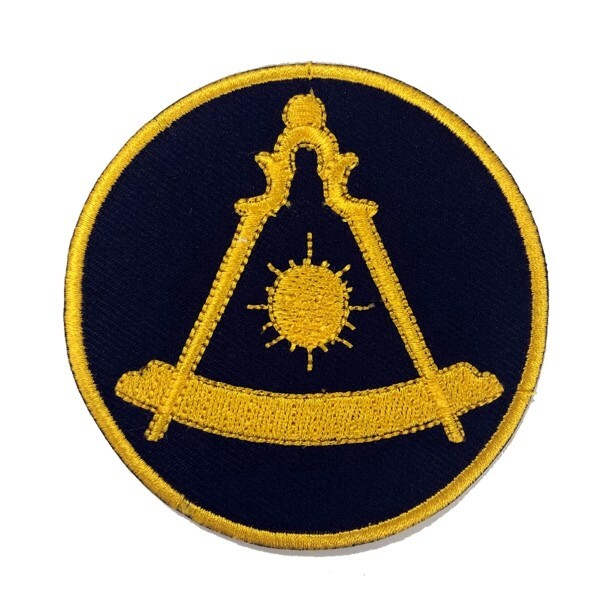 Masonic Past Master Embroidered Patch - Black (3") - PM-3-BLK