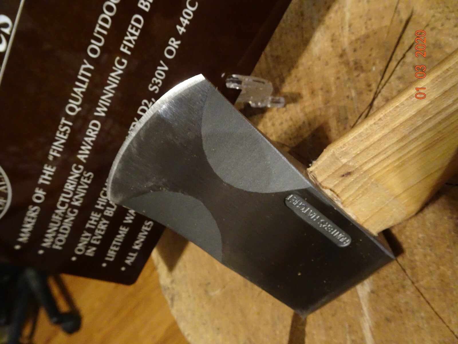 KNIVES OF ALASKA HUNTERS HATCHET WITH LEATHER BELT SHEATH MODEL 070FG A GREAT 1