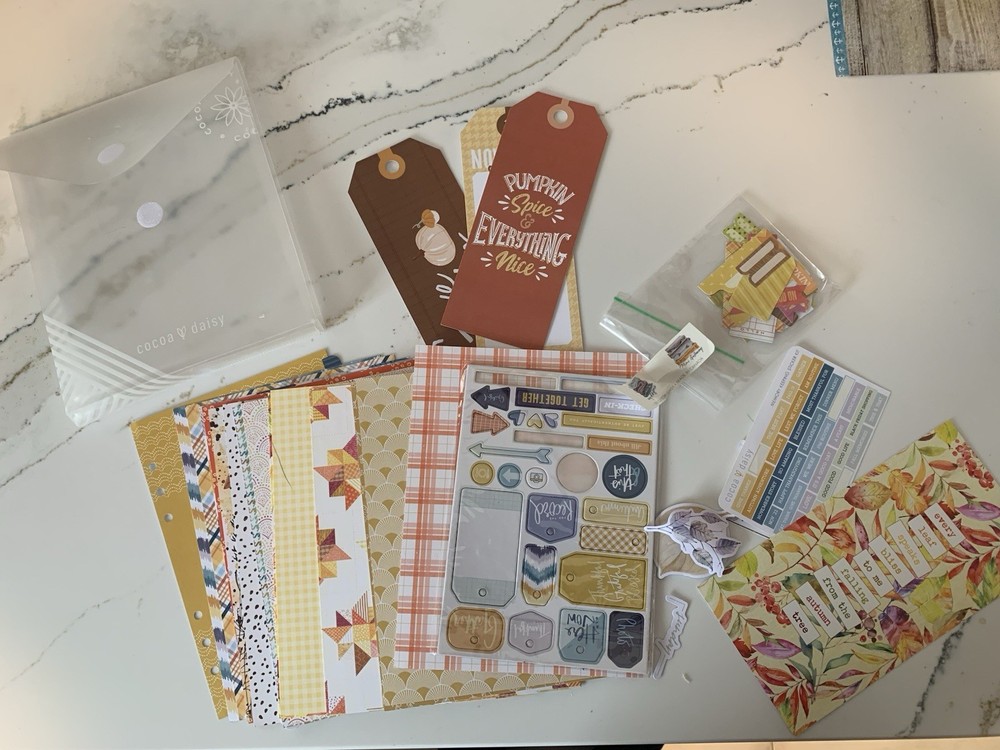 Cocoa Daisy Planner Scrapbook Accessories As Pictured Used