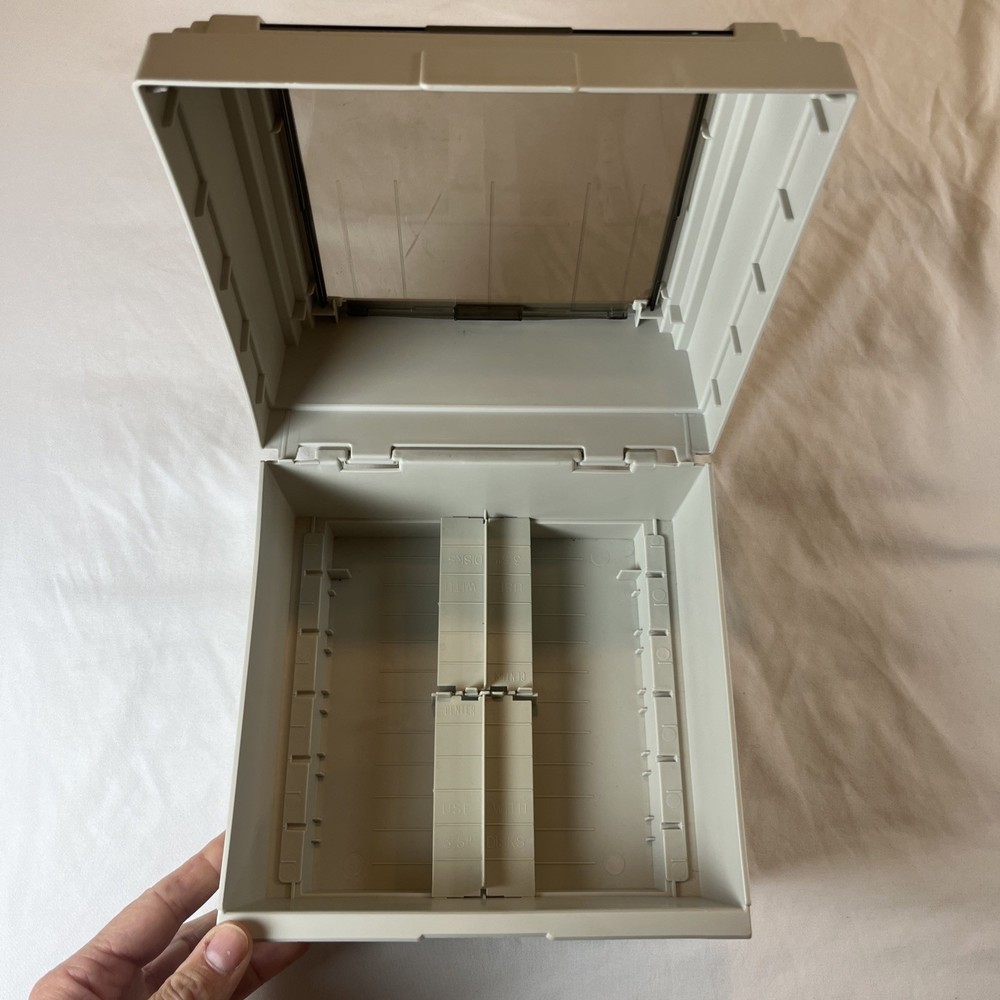 Vintage Memorex Floppy Disk Storage Case With Dividers