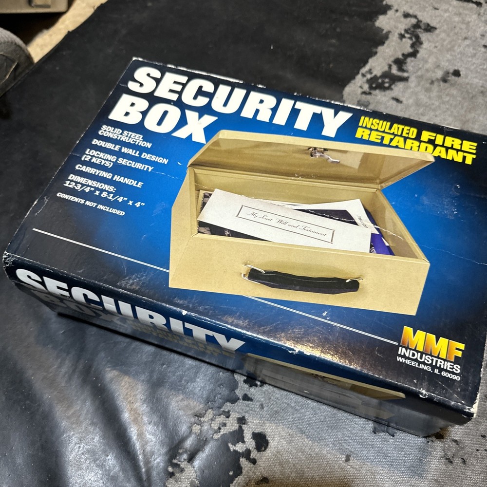 MMF Industries Locking  Fire-Retardant Security Cash Box