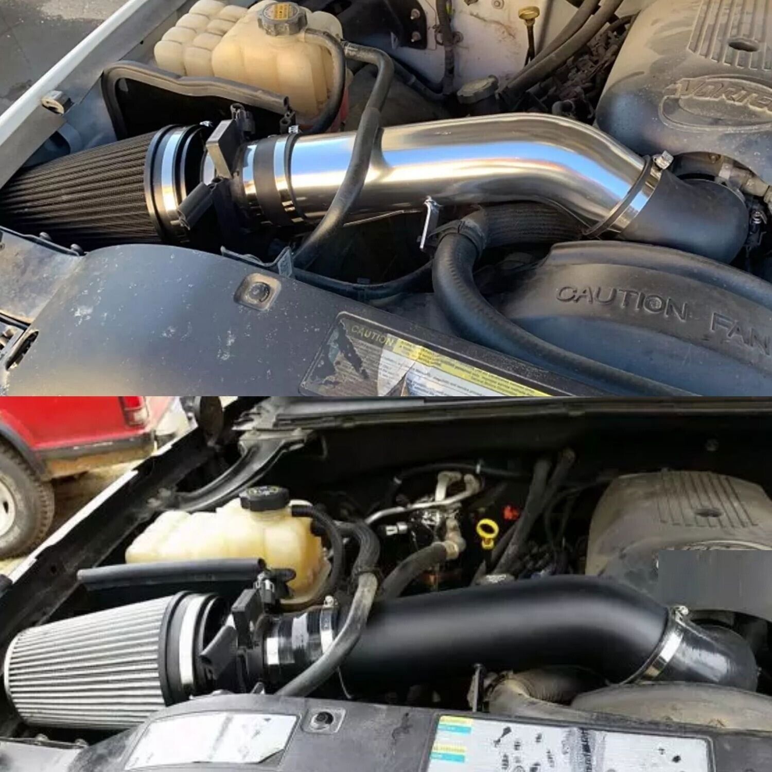 Black Cold Air Intake Kit For 2009-2013 Chevy Silverado 1500 4.8 5.3 6.0 6.2 V8