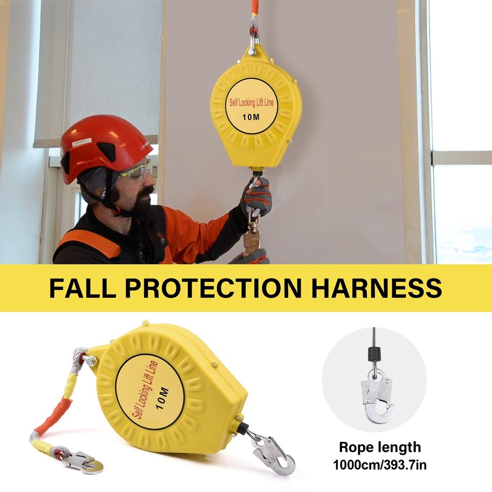 Fall Protection Retractable Lanyard - 32FT Construction Self-Retracting Lanyard