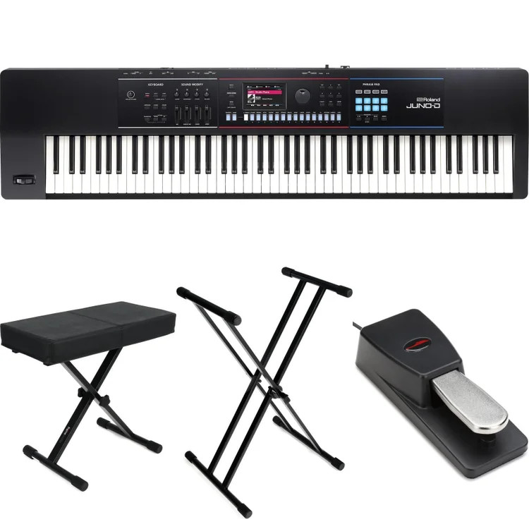 Roland JUNO-D8 88-key Synthesizer Essentials Bundle