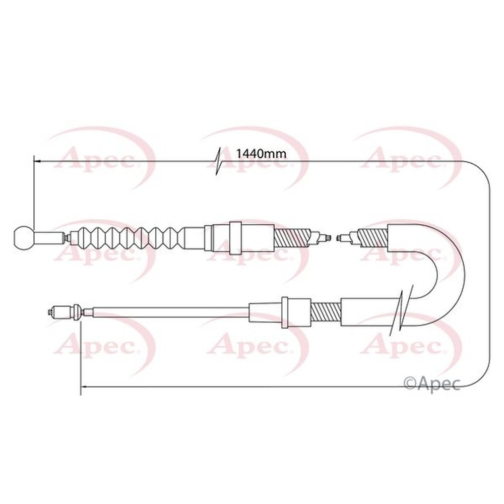 Apec Brake Cable CAB1014 - Engineered for Performance to Match OE Quality